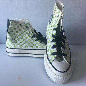 Off-White & Green Happy Camper Chuck 70 High Sneakers